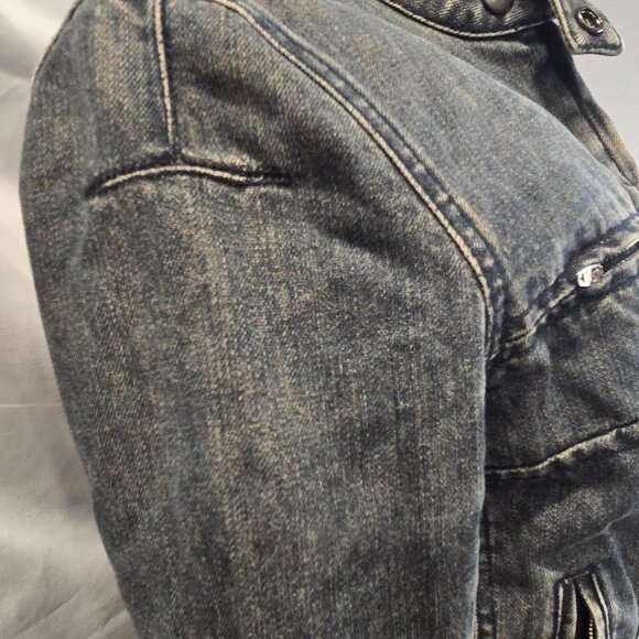 Habitual NY Denim Jacket Size 4 Pockets Lined 100% Cotton Blue - Picture 9 of 13